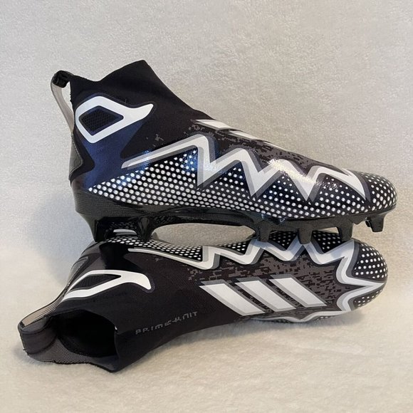 Adidas Black and White Men's Athletic Cleats - Picture 4 of 12